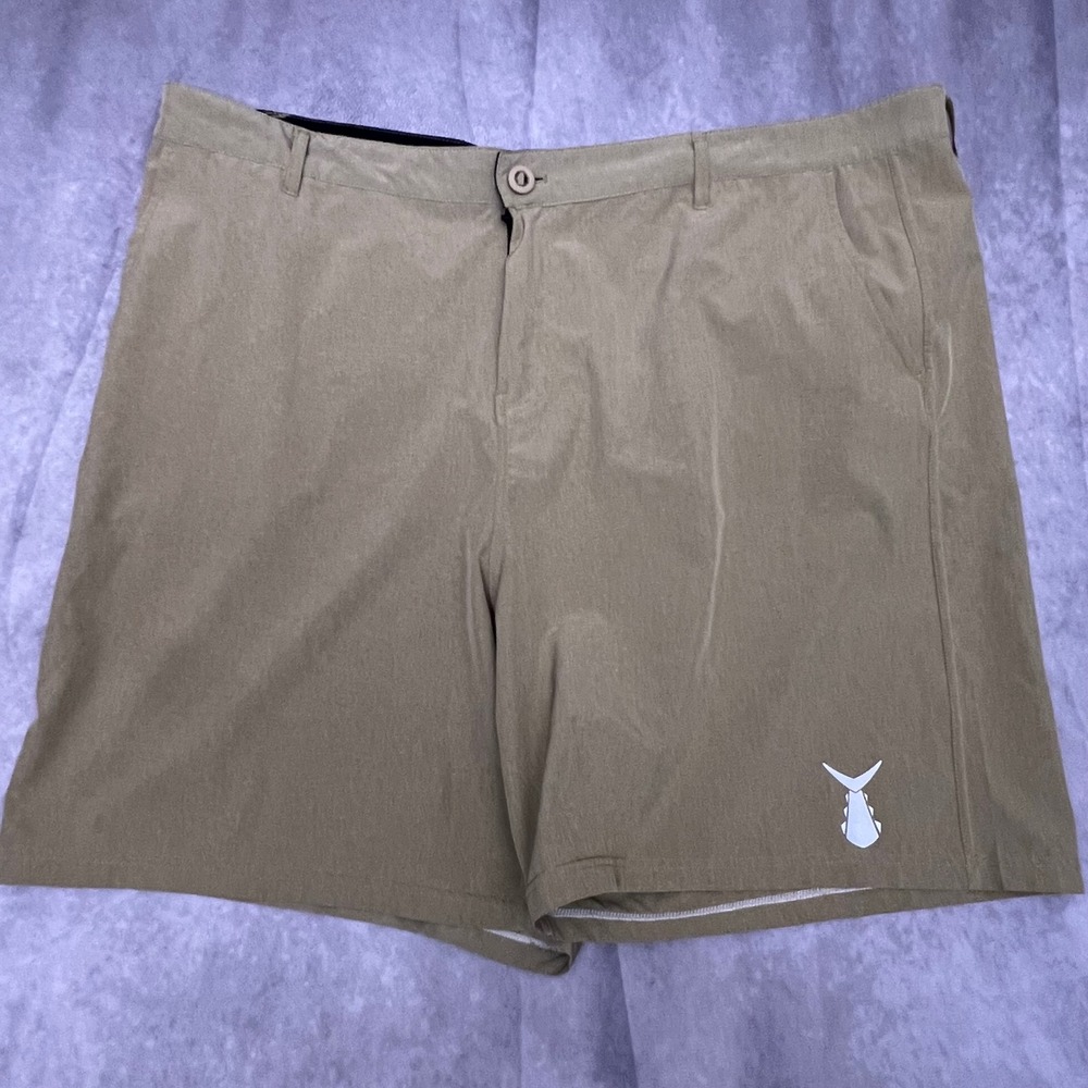 Tunaskin Hybrid Shorts Men 44 Khaki Excellent Performance Fishing Stretch